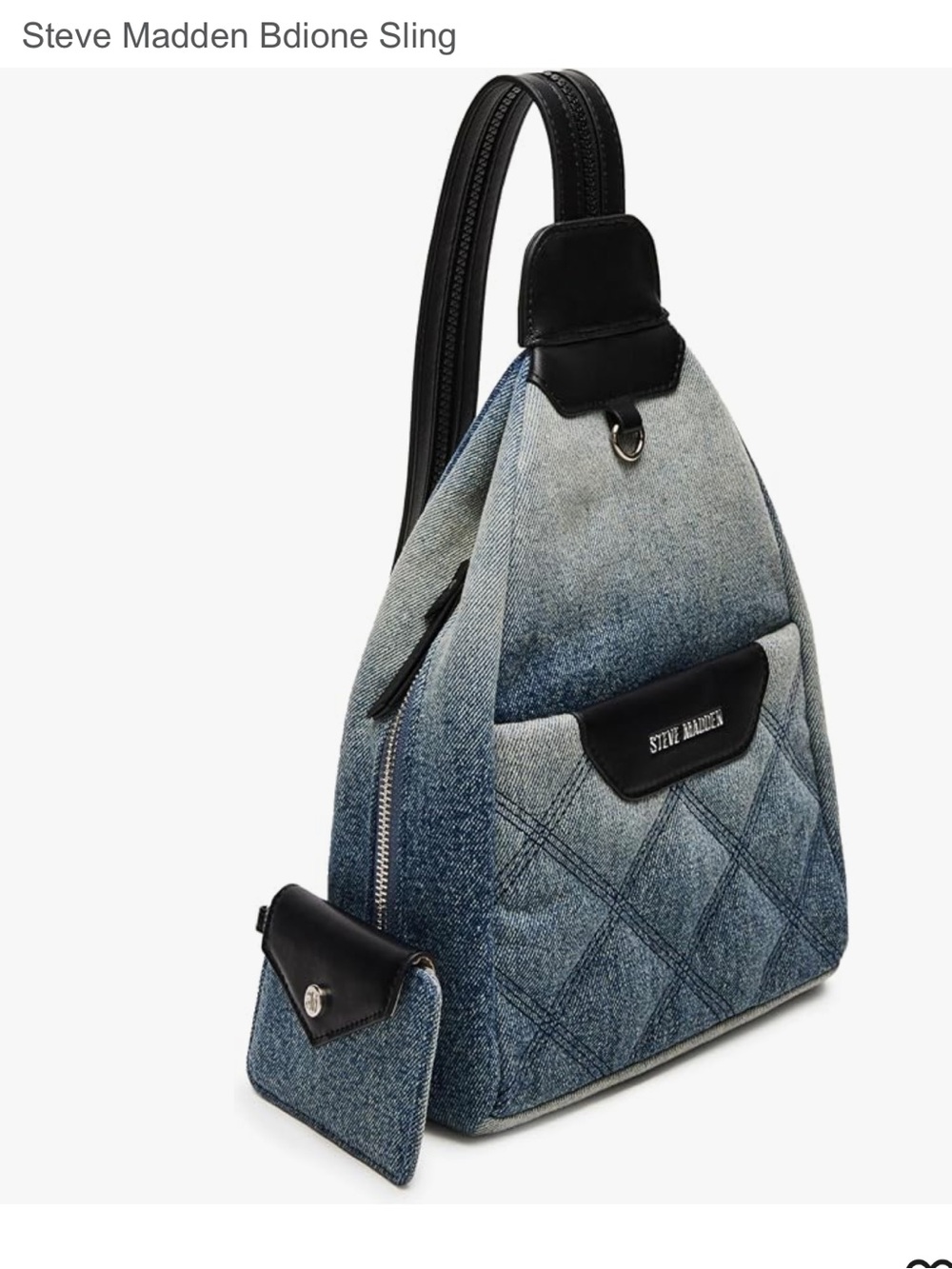 Steve Madden Bdione Sling Backpack with Black Trim